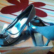 сиви велурени обувки на ток, снимка 2 - Дамски обувки на ток - 11570716