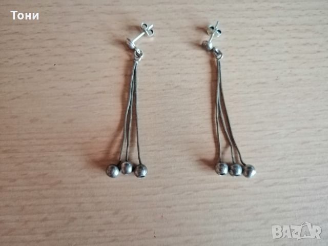 Сребърни обеци , снимка 1