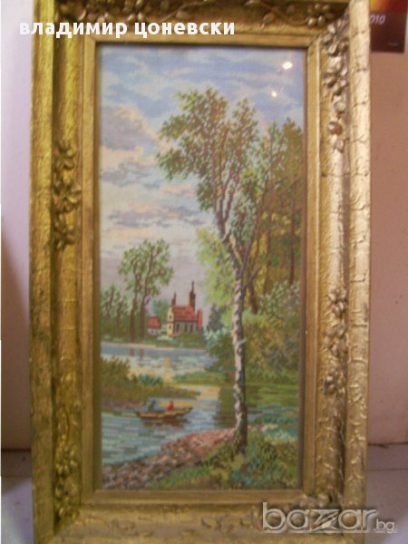 гоблен Пейзаж със замък.картина,пано, снимка 1