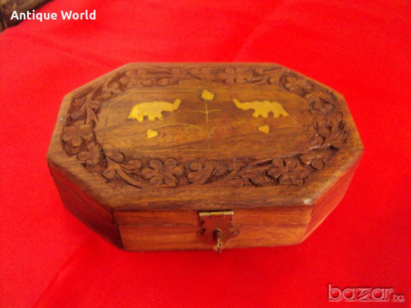 Красива Стара Индийска Кутия за Бижута, снимка 1