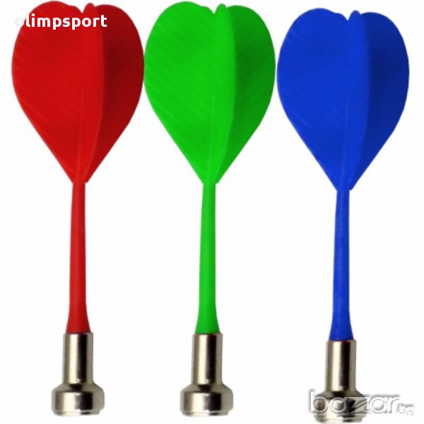 Стрели за дартс магнитни 3 броя комплект. Цвят различни цветове. Дължина на цялата стрела 8см. , снимка 1