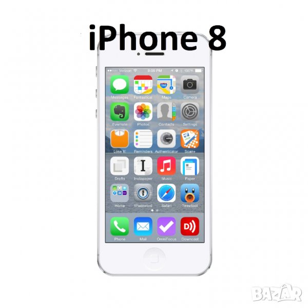 Дисплей за Айфон 8 iPhone 8 бял/черен (в комплект с тъчскрийн), снимка 1