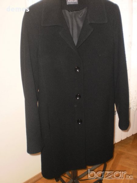 Класическо дамско черно палто ADAGIO, ново, размер ЕU 40 , снимка 1