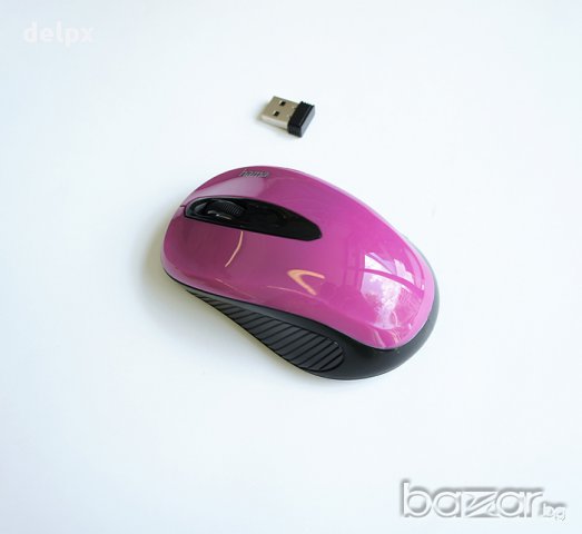 Оптична безжична мишка лилава USB DPI=1000, снимка 1 - Клавиатури и мишки - 17441150