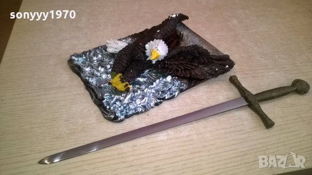 Сувенирен меч-ретро колекция-36х15см-внос швеицария, снимка 2 - Колекции - 23647795