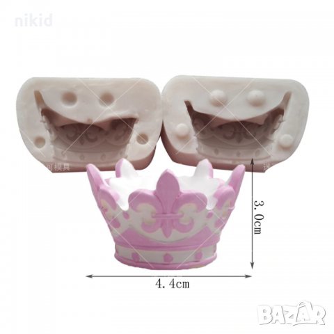 3D Корона 2 части силиконов молд форма декор торта сладки фондан и др. украса