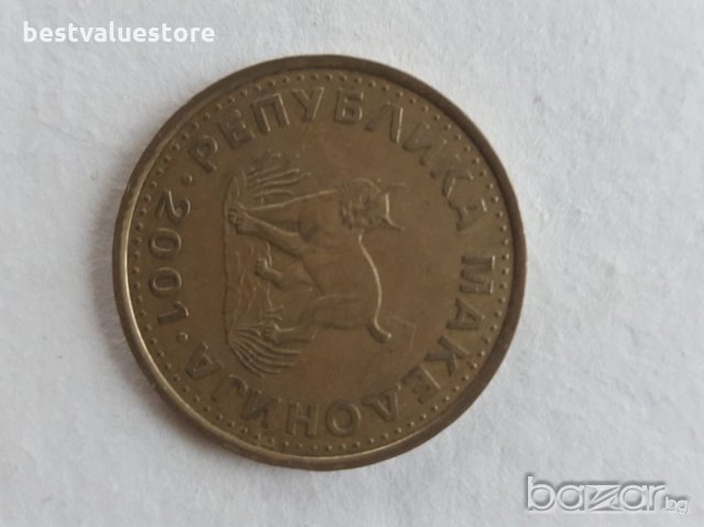5 Македонски Денара 2001 Година, снимка 2 - Нумизматика и бонистика - 20410776