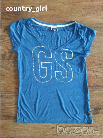 G-star - страхотна дамска тениска 100% оригинал много добро състояние , снимка 5 - Тениски - 15412584