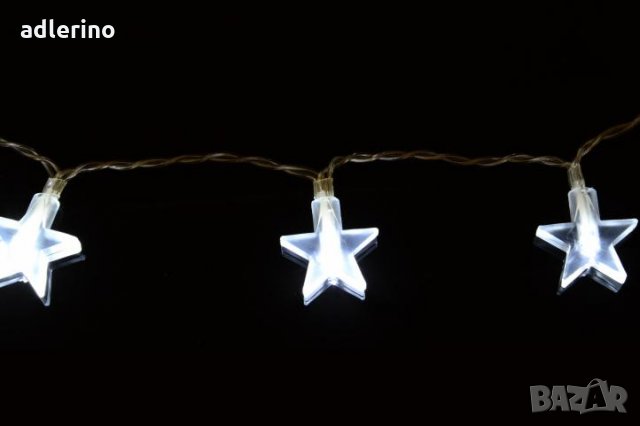 3 броя декоративна верига с 20 лед диода с мотиви Коледна звезда, Снежинка и Коледно дърво, батерии,, снимка 7 - Декорация за дома - 25043474