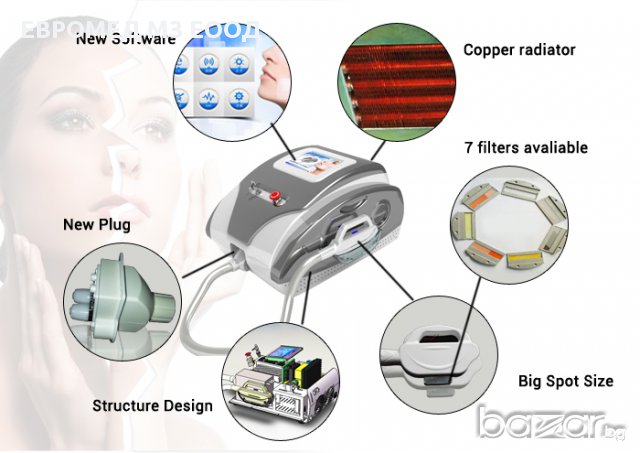 Апарати за фотоепилация - IPL, IPL+RF, SHR  апарати, снимка 3 - Фризьорско и козметично оборудване - 11694454