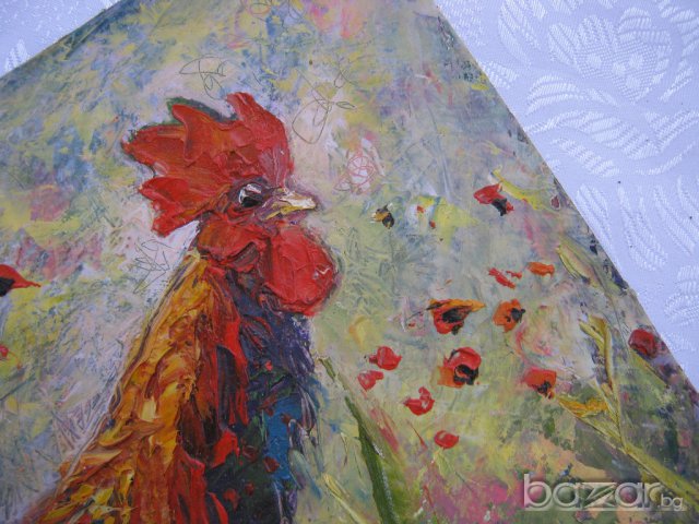 Петел, петле  маслени бои, Мима / Art by MiMa картина  - маслени бои / платно, снимка 2 - Картини - 12611750