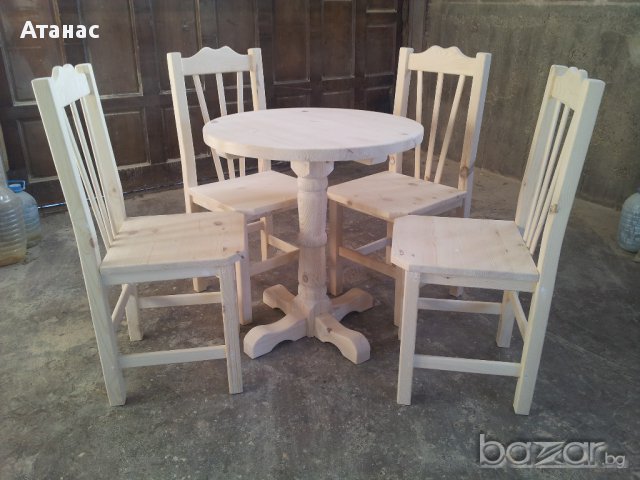 Кръгла маса и столове, снимка 11 - Маси - 17005023