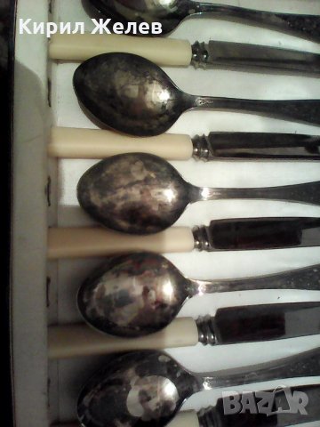 Стари руски ножчета лажички посребени , снимка 3 - Антикварни и старинни предмети - 23737056