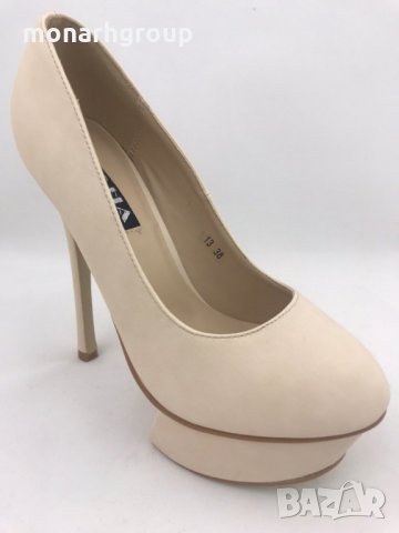 Дамски обувки Amelia-Beige, снимка 2 - Дамски обувки на ток - 25440007