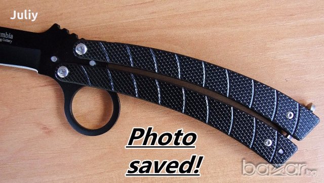 Сгъваем нож Columbia /пеперуда/, снимка 5 - Ножове - 19416953