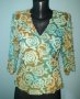 Дизайнерска еластична блуза с декорации "SNO SKINS" design brand / унисайз , снимка 1 - Корсети, бюстиета, топове - 25670585