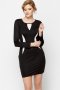 Нова рокля черно и бяло с дълъг ръкав, снимка 1 - Рокли - 19482145