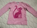 Розова блузка с котенце H&M