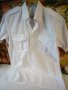Бяла мъжка риза , куртка, с пагончета, къс ръкав , снимка 1 - Ризи - 24632704