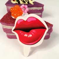 25 бр червени устни целувка къси топери за парти моминско парти рожден ден украса за мъфини декор, снимка 1 - Други - 22870180