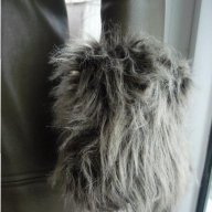 Л Страхотно палто - манто - с голяма яка от изкуствен косъм, снимка 10 - Палта, манта - 13492924