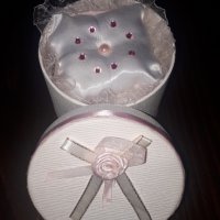 Сватбен комплект /ръчно изработен/ в розово, снимка 14 - Сватбени аксесоари - 23553750