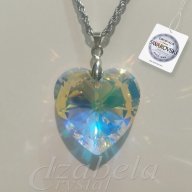 Сваровски Колие”heart''28мм. Crystals from SWAROVSKI®, снимка 4 - Колиета, медальони, синджири - 18198811