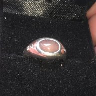 Сребърен пръстен с опал 0,9кт, снимка 1 - Пръстени - 18361685