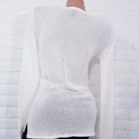 MANGO Бяла дамска блуза, снимка 3 - Блузи с дълъг ръкав и пуловери - 20037841