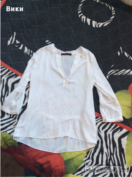 дамска бяла риза Зара, снимка 1