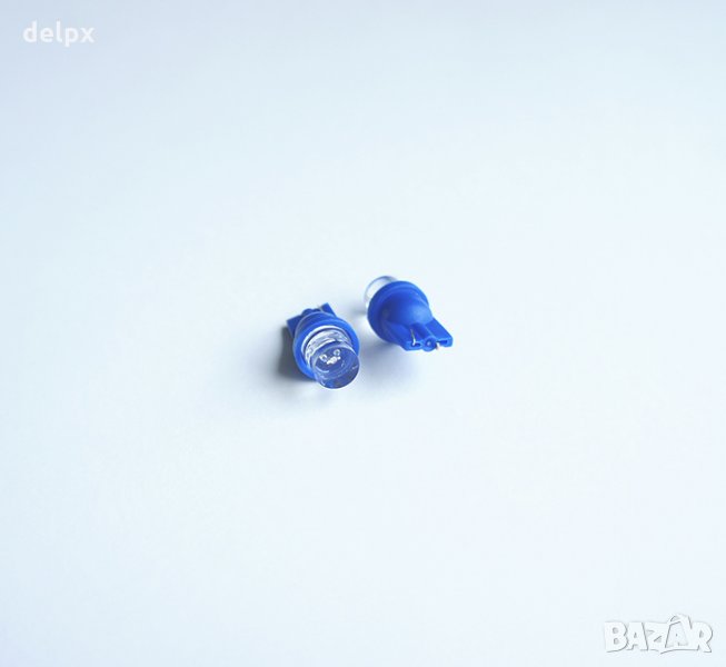 Автомобилна лампа LED синя с цокъл 9,5d 12V, снимка 1