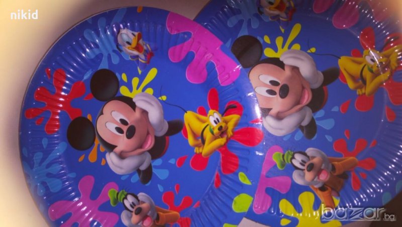 Мики Маус Гуфи и Дък 10 бр парти чинии чинийки, снимка 1