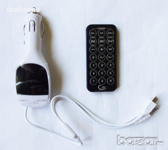 FM mp3 трансмитер с кабели за зареждане на телефони LCD, USB, AUX, microSD, снимка 2 - Аксесоари и консумативи - 13058735