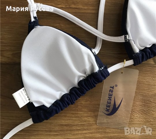 Тъмно син бански изрязан , снимка 6 - Бански костюми - 22307188