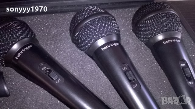 behringer 3бр микрофони в куфар-внос швеицария, снимка 5 - Микрофони - 22735225