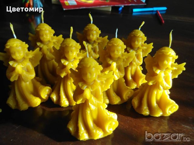 Свещи от чист пчелен восък , снимка 4 - Декорация за дома - 20226149