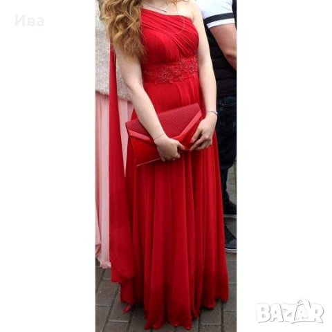 Красива червена бална рокля , снимка 6 - Рокли - 23455572