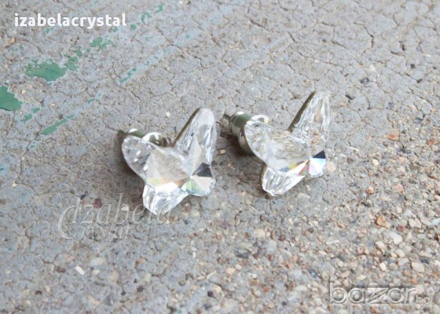  Сваровски Обеци "butterfly Lux" Swarovski, снимка 12 - Обеци - 10066953