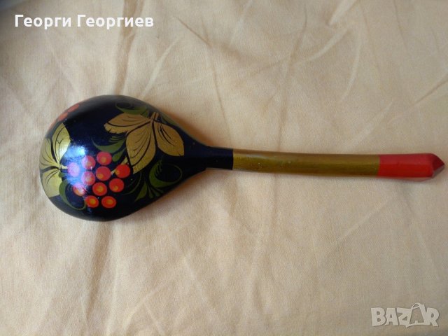 Ръчно рисувана дървена лъжица в стил Хохлома, снимка 11 - Декорация за дома - 21948340