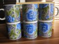 Стилни малки чашки за кафе на сини рози, снимка 1