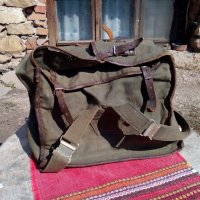 Стара брезентова чанта, снимка 1 - Антикварни и старинни предмети - 22998251