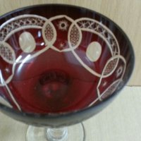 сервиз кристални чаши цветен кристал, снимка 6 - Антикварни и старинни предмети - 25662847