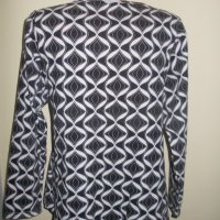 Блуза черно и бяло без вата XL р-р, снимка 3 - Блузи с дълъг ръкав и пуловери - 17391367