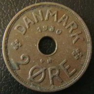 2 оре 1930, Дания, снимка 1 - Нумизматика и бонистика - 7745123
