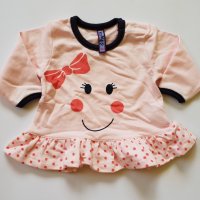 Блузка " Усмивка" - 68,74 ,86  см., снимка 1 - Бебешки блузки - 5799131