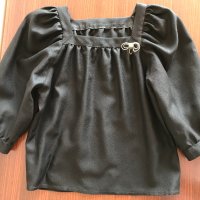 Черна официална блузка, снимка 4 - Ризи - 23100240