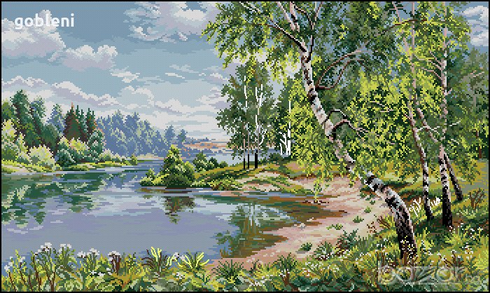 гоблен „БРЕЗИЧКИ“ Д45-размери/40-23/см.; 37цвята , снимка 1