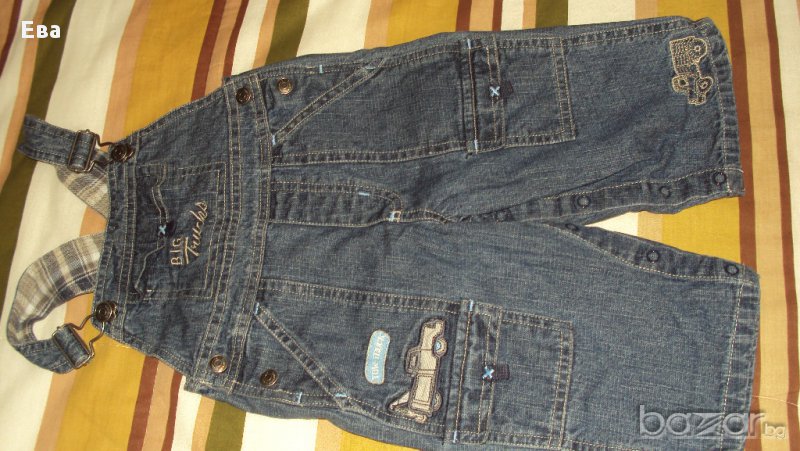 Отличен дънков гащеризон - размер 12м., снимка 1