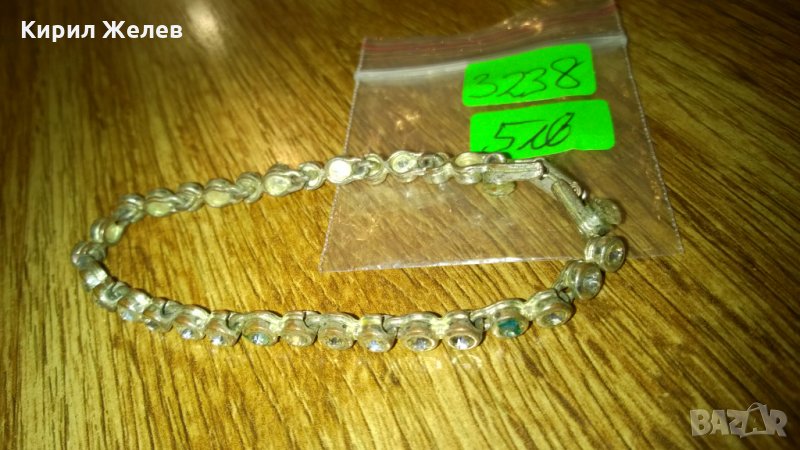 Посребрена гривна с Кристалчета -392, снимка 1