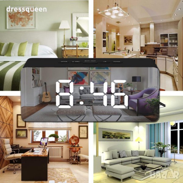 2214 Настолен огледален часовник, снимка 1